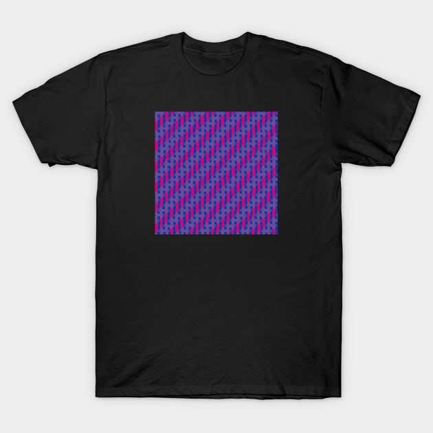 Bi Pride Thin Woven Strips Pattern T-Shirt by VernenInk